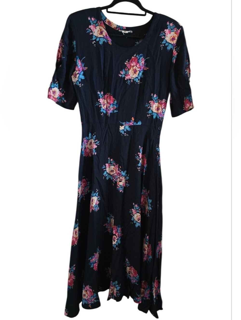 STARINA Vintage Floral Midi Dress Cottagecore Boho Whimsical - Picture 3 of 11